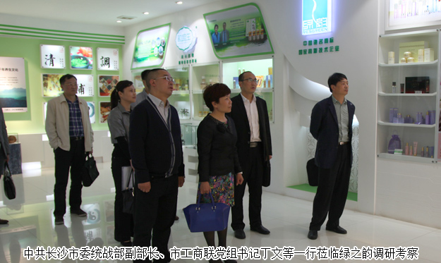 中共長沙市委統(tǒng)戰(zhàn)部副部長、市工商聯(lián)黨組書記丁文等一行蒞臨綠之韻調(diào)研