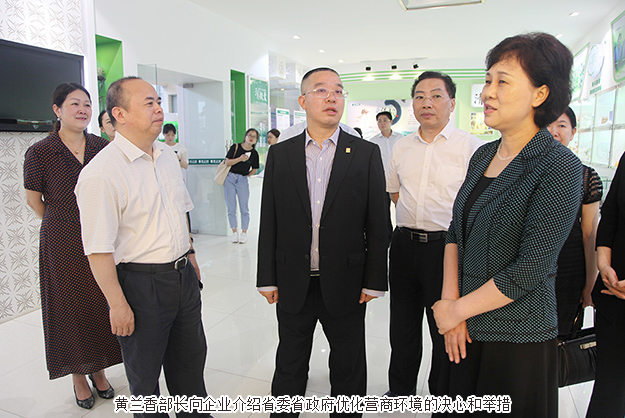 中共湖南省委常委、省委統(tǒng)戰(zhàn)部部長黃蘭香一行蒞臨綠之韻調(diào)研指導(dǎo)